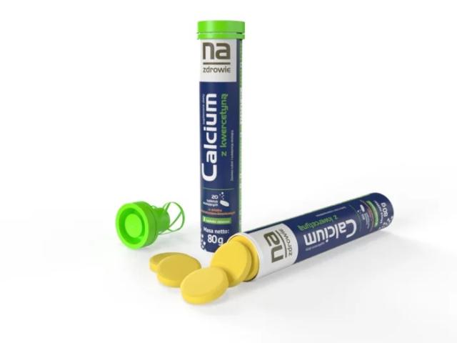 Na Zdrowie Calcium z kwercetyną interakcje ulotka tabletki musujące - 20 tabl.