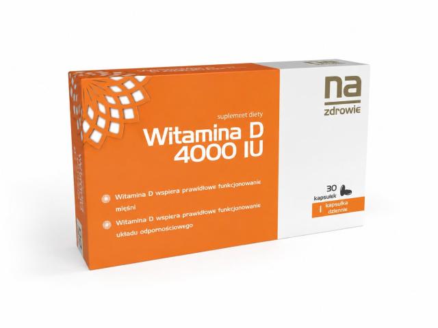 Na Zdrowie Witamina D 4000 IU interakcje ulotka kapsułki miękkie 30 kaps.