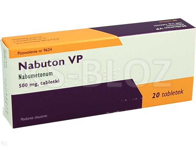 Nabuton Vp interakcje ulotka tabletki 500 mg 20 tabl.