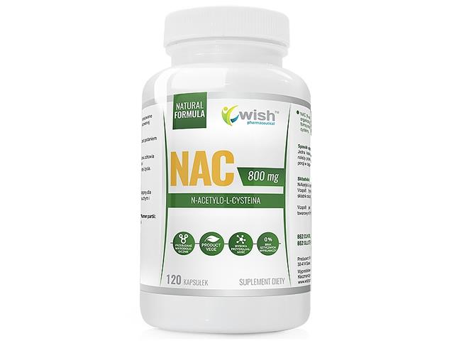 NAC N-Acetylo-l-cysteina 800mg interakcje ulotka kapsułki  120 kaps.