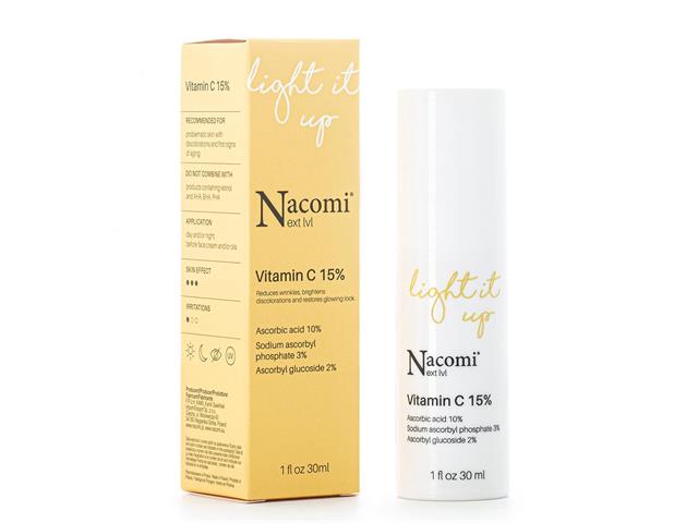 Nacomi Next lvl Light It Up Serum vitamin C 15% interakcje ulotka serum  30 ml