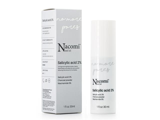 Nacomi Next lvl No More Pores kwas salicylowy 2% interakcje ulotka serum  30 ml