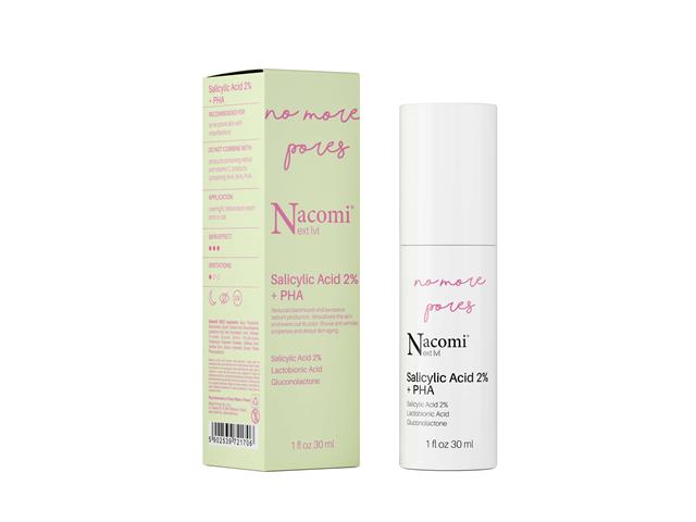 Nacomi Next lvl No More Pores kwas salicylowy 2% + PHA interakcje ulotka serum  30 ml