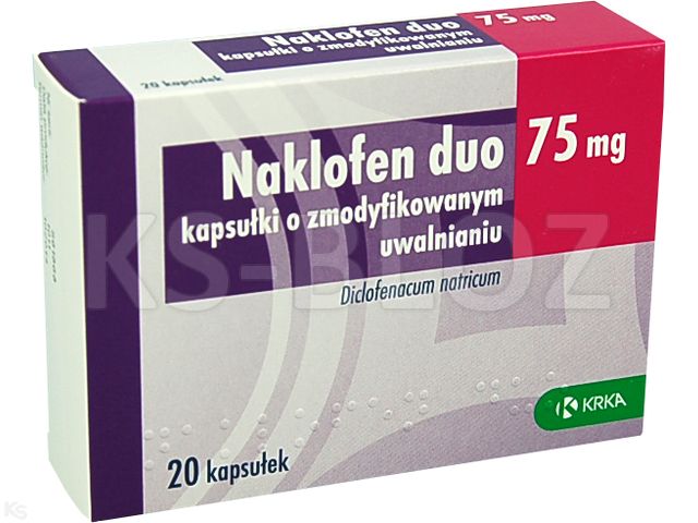 Naklofen Duo interakcje ulotka kapsułki o zmodyfikowanym uwalnianiu 75 mg 20 kaps.