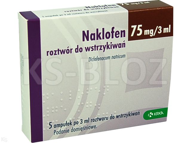 Naklofen interakcje ulotka roztwór do wstrzykiwań 25 mg/ml 5 amp. po 3 ml
