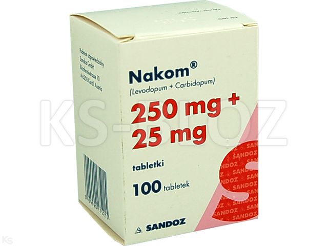 Nakom interakcje ulotka tabletki 250mg+25mg 100 tabl. | 10 blist.po 10 szt.