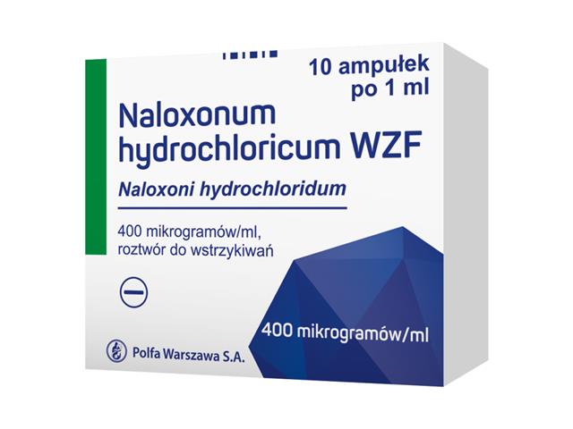 Naloxonum Hydrochloricum WZF interakcje ulotka roztwór do wstrzykiwań 400 mcg/ml 10 amp. po 1 ml