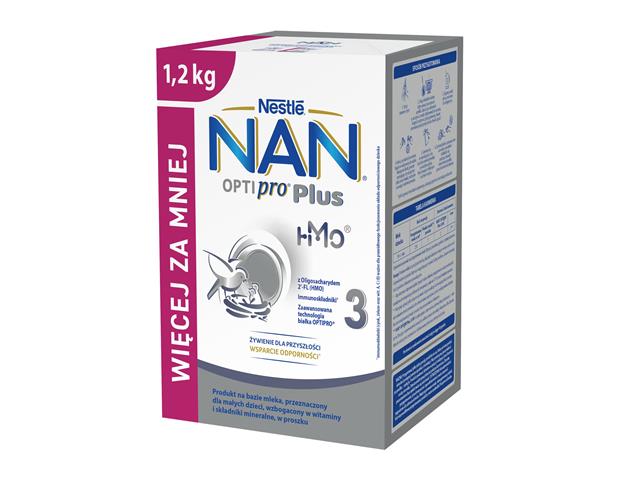 NAN Optipro Plus 3 HMO interakcje ulotka proszek - 1200 g