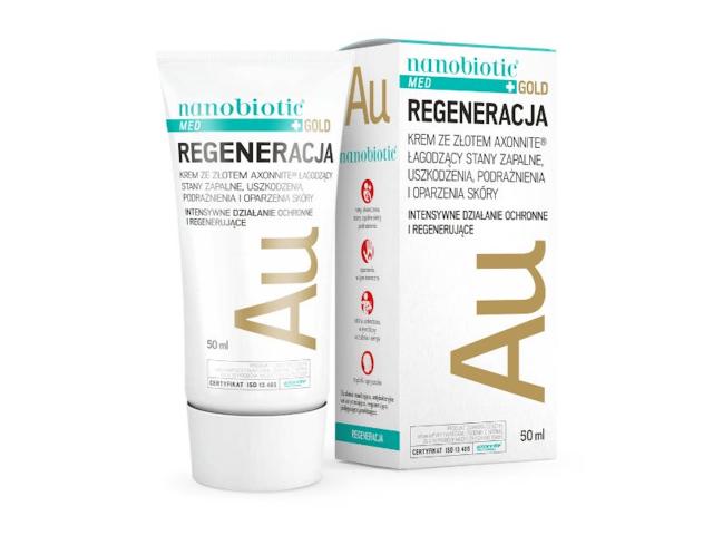 Nanobiotic Med Gold Regeneracja Krem ze złotem axonnite interakcje ulotka krem  50 ml