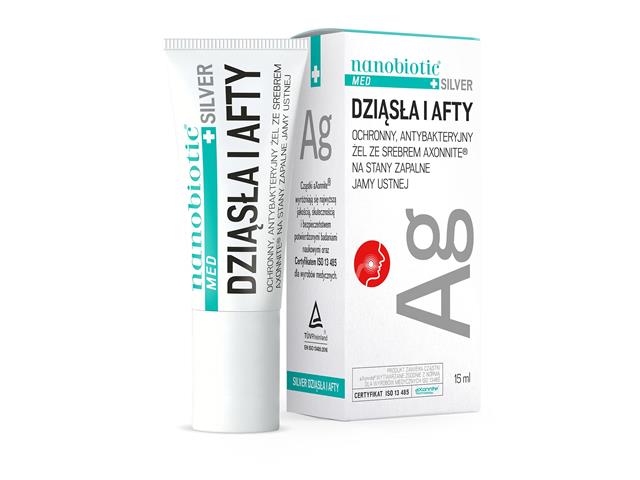 Nanobiotic Med Silver dziąsła i afty interakcje ulotka żel do stosowania na dziąsła  15 ml