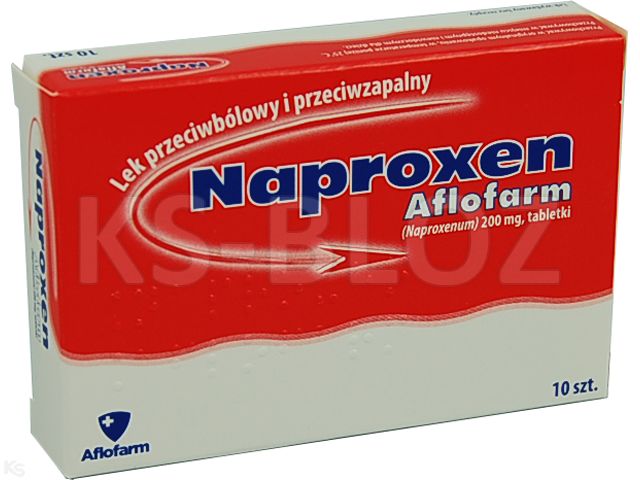 Naproxen Aflofarm interakcje ulotka tabletki 200 mg 10 tabl. | blister