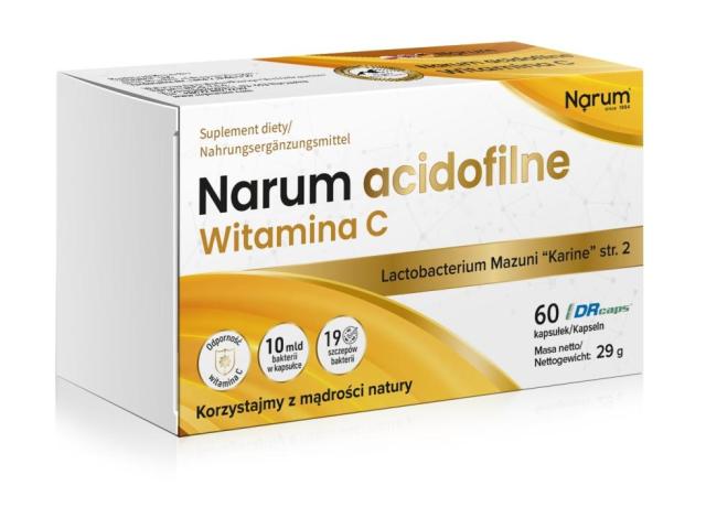 Narum Acidofilne Witamina C interakcje ulotka kapsułki - 60 kaps.
