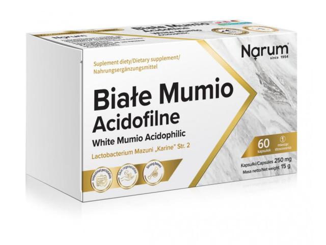 Narum Białe Mumio Acidofilne interakcje ulotka kapsułki - 60 kaps.