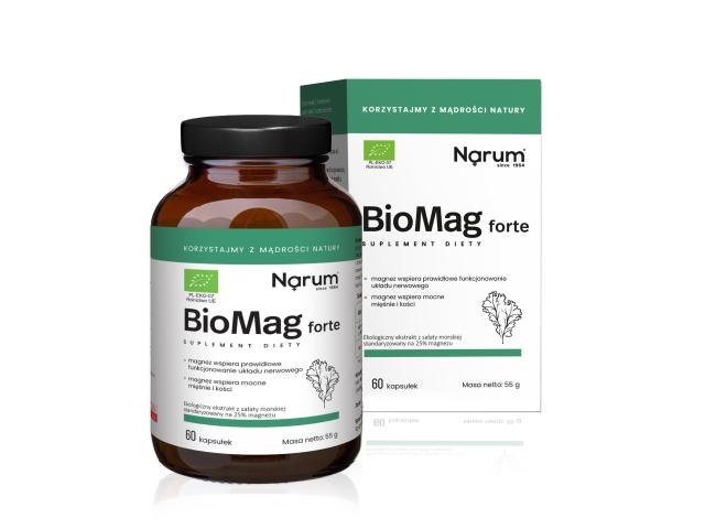 Narum BioMag Forte ekologiczny interakcje ulotka kapsułki 60 kaps.