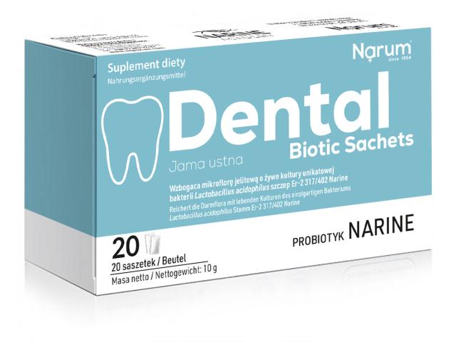 Narum Dental Biotic Sachets interakcje ulotka proszek  20 sasz.