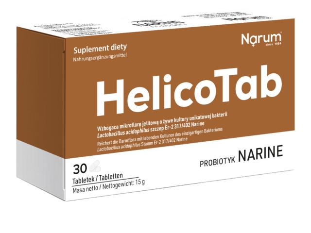 Narum HelicoTab interakcje ulotka tabletki  30 tabl.
