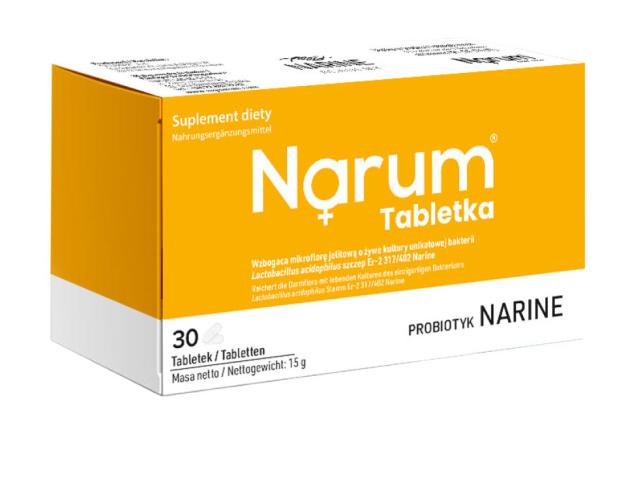 Narum Tabletka interakcje ulotka tabletki  30 tabl.