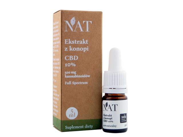 NAT Ekstrakt z Konopi 10% CBD interakcje ulotka olej  5 ml