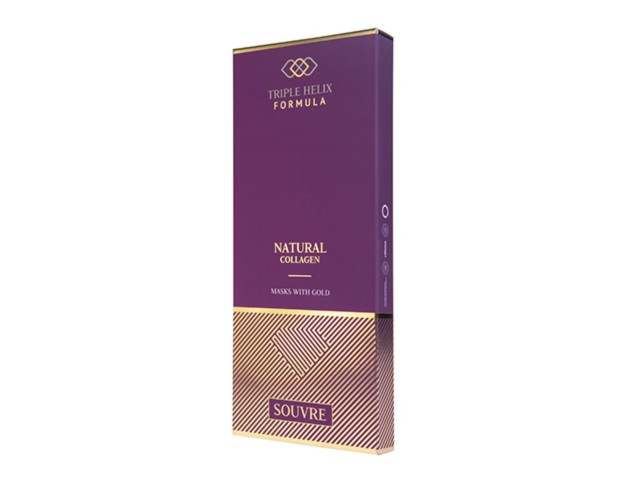 NATURAL COLLAGEN SOUVRE Masks with Gold interakcje ulotka maseczka  3 szt.