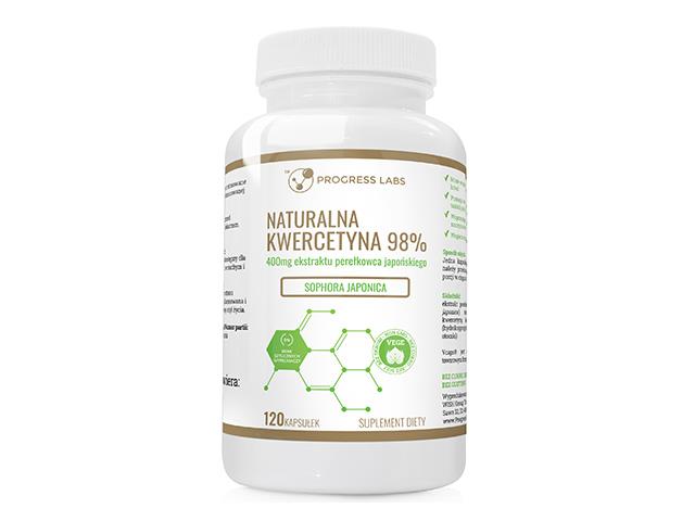 Naturalna Kwercetyna 98% 400mg Forte Ekstrakt Perełkowca Japońskiego interakcje ulotka kapsułki - 120 kaps.