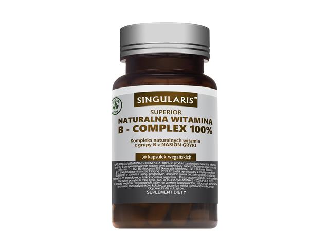 Naturalna Witamina B Complex 100% Z Nasion Gryki Singularis Superior interakcje ulotka kapsułki z roślinnej celulozy  30 kaps.