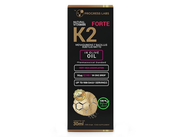 Naturalna Witamina K2 Forte interakcje ulotka krople - 30 ml