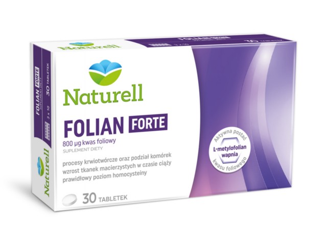 Naturell Folian Forte interakcje ulotka tabletki  30 tabl.