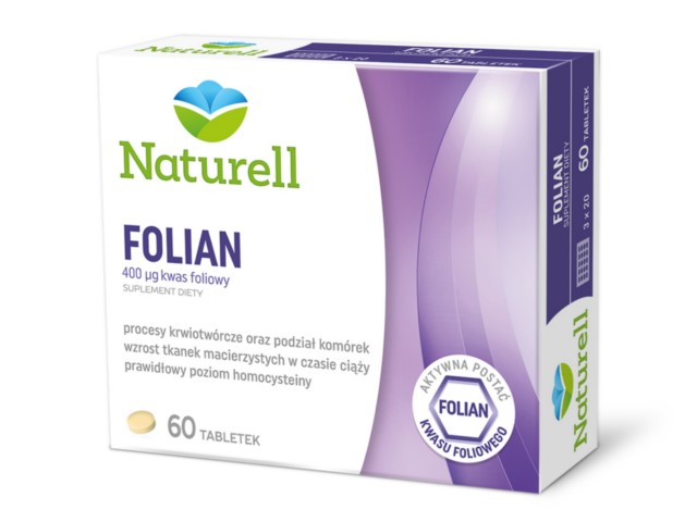Naturell Folian interakcje ulotka tabletki - 60 tabl.