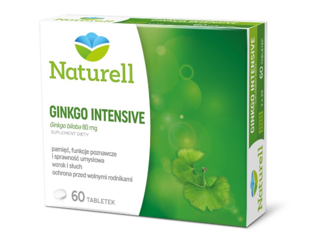 Naturell Ginko Intensive interakcje ulotka tabletki  60 tabl.