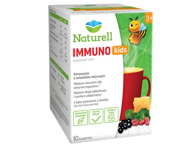 Naturell Immuno Kids interakcje ulotka saszetka  10 sasz.