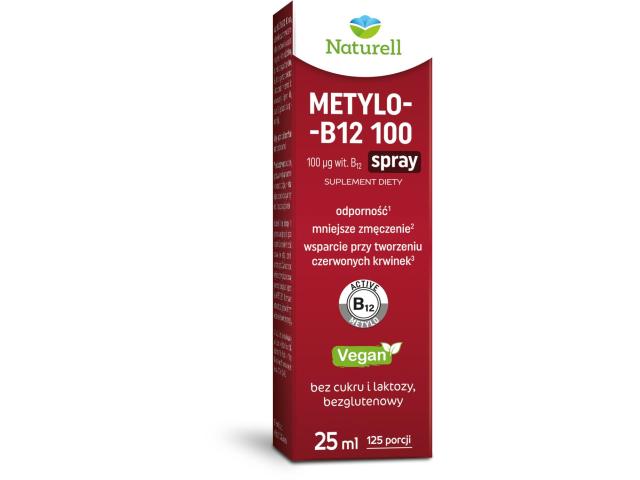 Naturell Metylo B12 100 interakcje ulotka spray - 25 ml