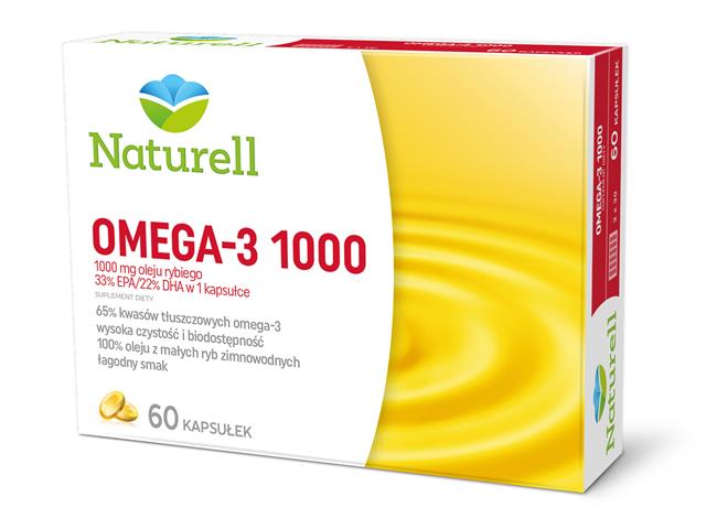 NATURELL Omega-3 1000 interakcje ulotka kapsułki  60 kaps.