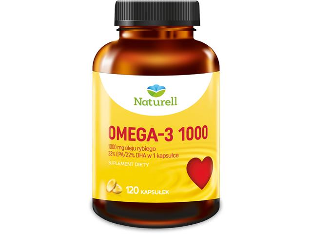 Naturell Omega 3 1000 interakcje ulotka kapsułki  120 kaps.