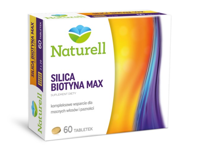 Naturell Silica Biotyna Max interakcje ulotka tabletki  60 tabl.