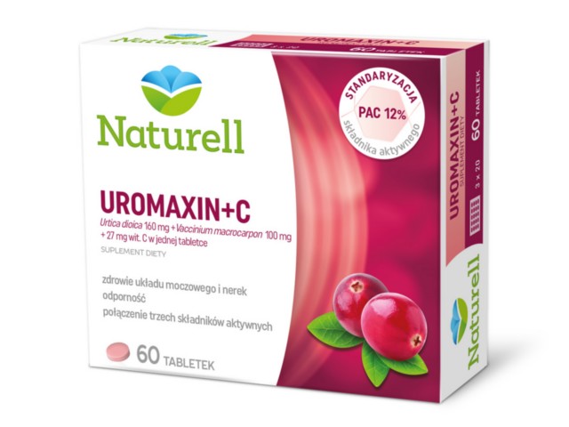 Naturell Uromaxin + C interakcje ulotka tabletki - 60 tabl.