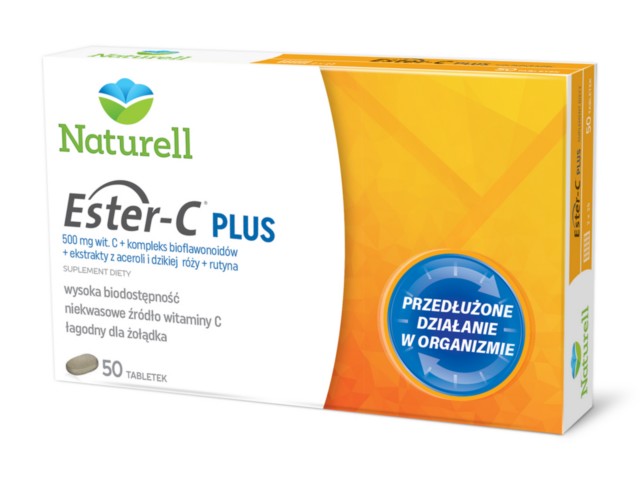 Naturell Witamina C Ester-C Plus interakcje ulotka tabletki  50 tabl.