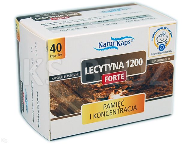 Naturkaps Lecytyna 1200 Forte interakcje ulotka kapsułki  40 kaps.