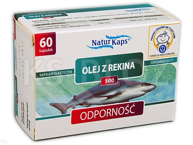 Naturkaps Olej z rekina 500 interakcje ulotka kapsułki  60 kaps.