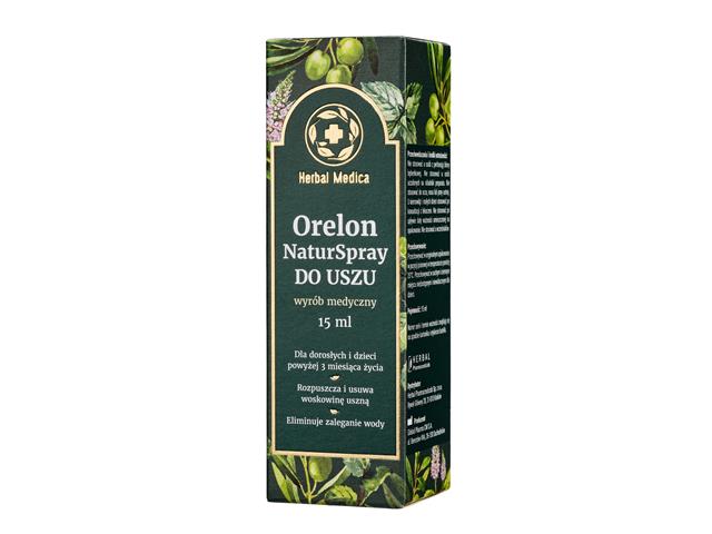 NaturSpray Orelon do uszu interakcje ulotka aerozol  15 ml