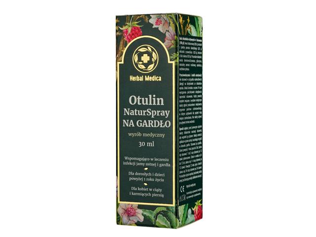 NaturSpray Otulin na gardło interakcje ulotka spray  30 ml