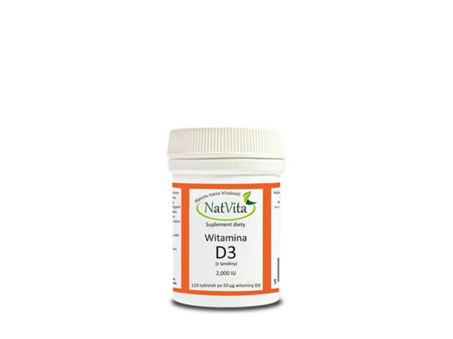 NatVita Witamina D3 interakcje ulotka tabletki - 120 tabl.