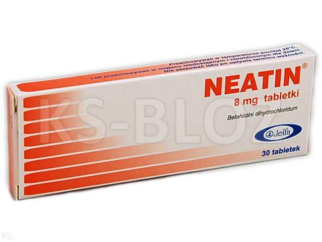 Neatin interakcje ulotka tabletki 8 mg 30 tabl. (2 blist. po 15 tabl.)