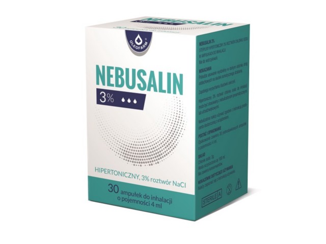 Nebusalin 3% interakcje ulotka roztwór do inhalacji  30 amp. po 4 ml