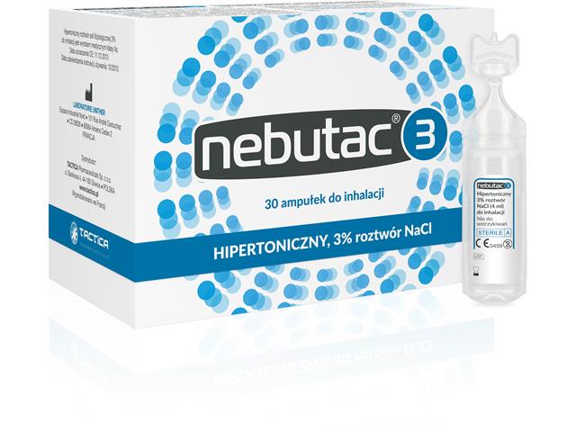 Nebutac 3 interakcje ulotka roztwór do inhalacji 3 % 30 amp. po 4 ml