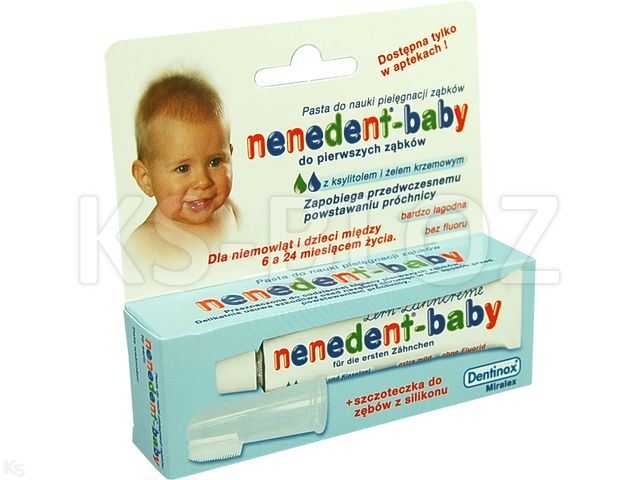 Nenedent Baby Pasta do zębów dla dzieci + szczoteczka interakcje ulotka   20 ml