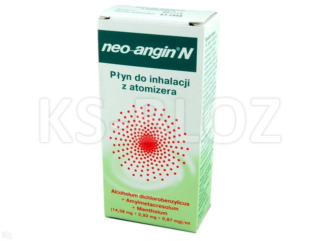 Neo-Angin Spray interakcje ulotka roztwór do stosowania na błonę śluzową jamy ustnej i gardła (14,58mg+2,92mg+870mcg)/ml 15 ml