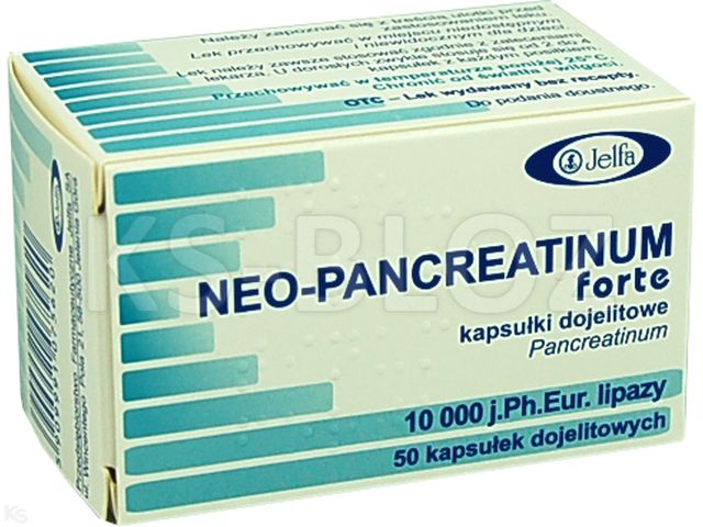 Neo-Pancreatinum Forte interakcje ulotka kapsułki dojelitowe 10 000 j. Ph.Eur. 50 kaps. (poj.)