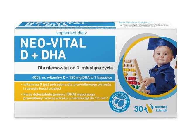 Neo-Vital D + DHA interakcje ulotka kapsułki twist-off  30 kaps.