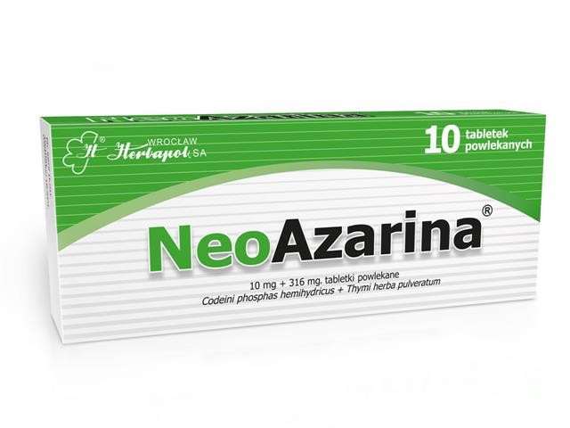 Neoazarina interakcje ulotka tabletki powlekane 316mg+10mg 10 tabl. (blist.)