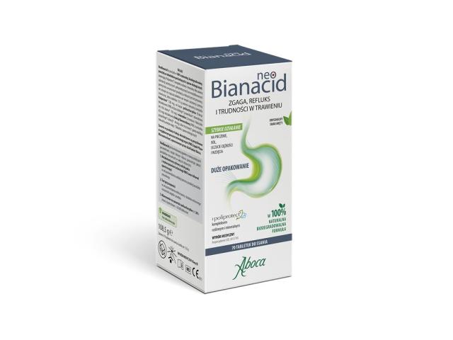 Neobianacid interakcje ulotka tabletki do ssania  70 tabl.
